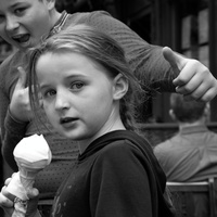 Girl With cone
