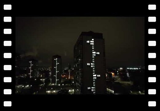 view from Glasgow green at  night