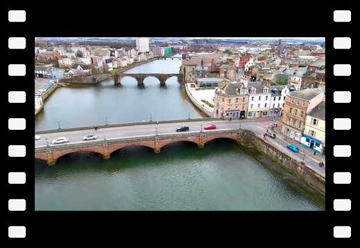 Down and up river  Ayr  from the Auld Brig
